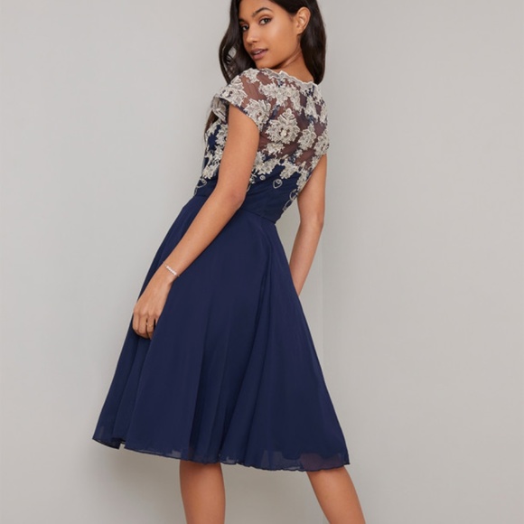 SOLD Chi Chi London Baroque Style Flare Tea Dress NWT - Picture 2 of 8